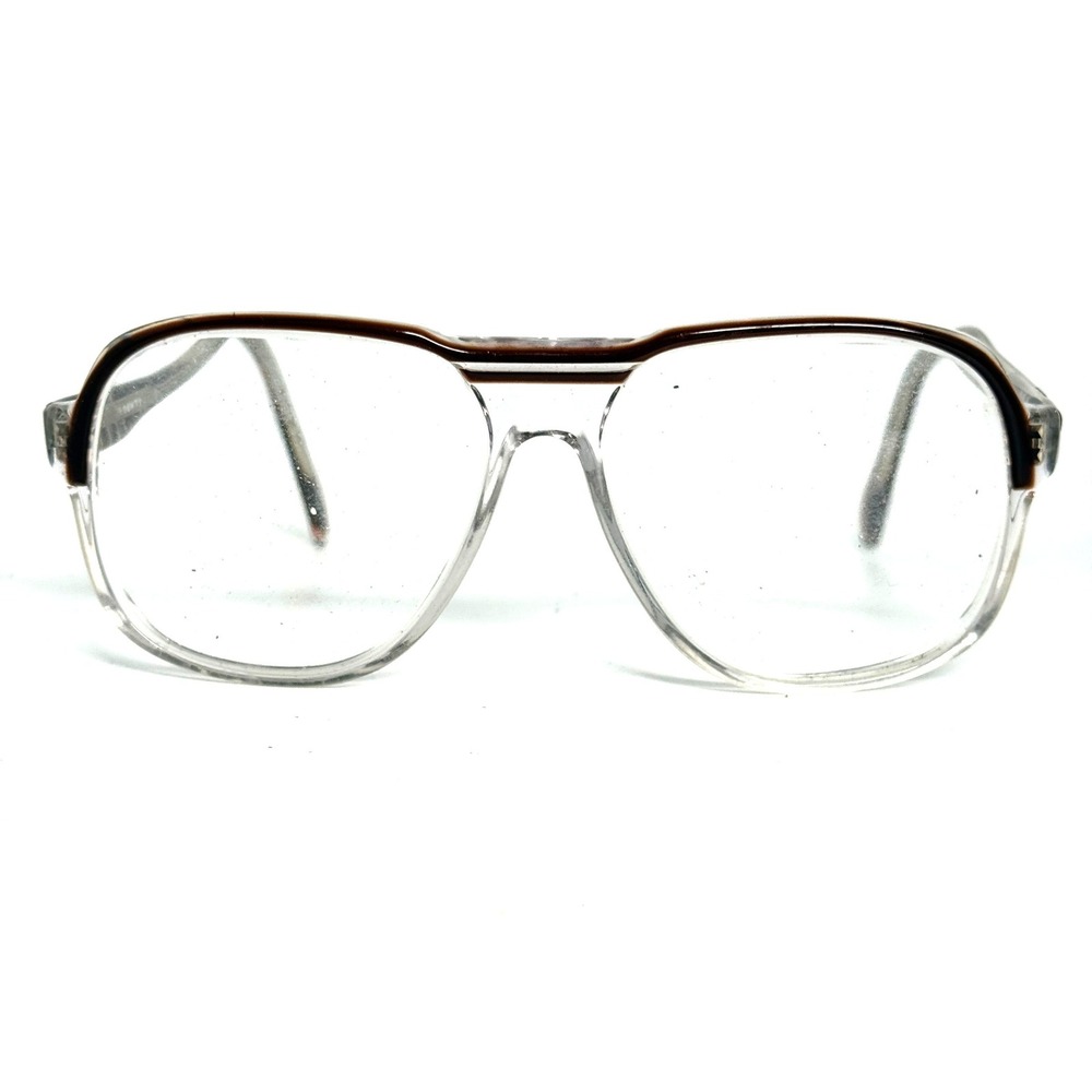 Vintage Bounty Clear Brown Aviator Eyeglass‎ Frames Hong Kong 23146